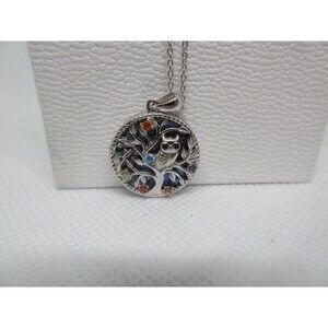 Tree of Life Locket Necklace Sterling Silver Owl Locket Necklace 18 imches